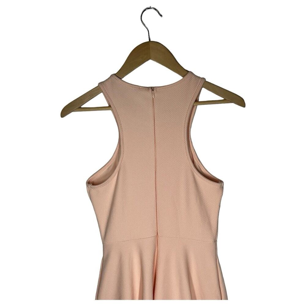 Lulus Dress Womens S Fit Flare Skater Sleeveless Textured Round Neck Lined Pink - Picture 4 of 13